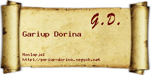 Gariup Dorina névjegykártya